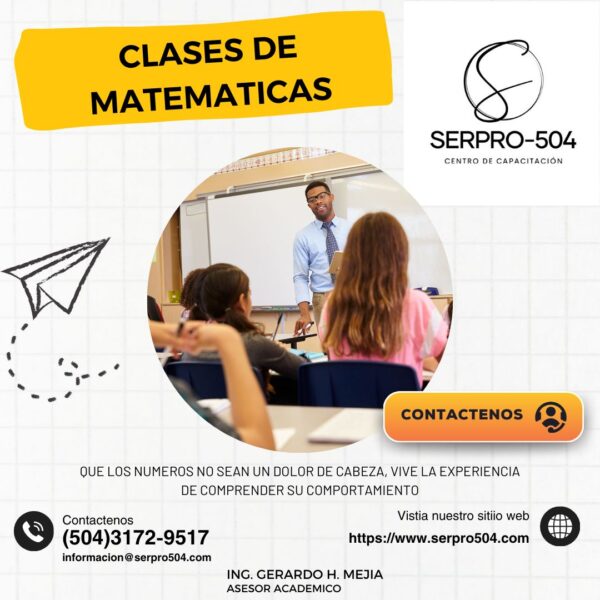 Imagen de servicios de asesoría para clases de matemáticas.